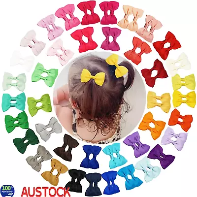 20/40X Kids Baby Hair Bow Hair Clips Bulk Alligator Clip Candy Color Hair Clip • $7.99