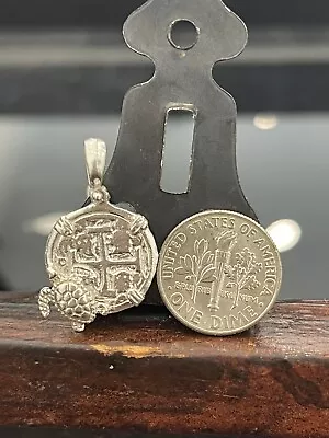 $90 • Buy ATOCHA Silver Mini Coin Pendant - Treasure Shipwreck Coin Jewelry