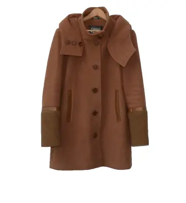 Mackage Coat Women's Large Brown Camel Wool Cashmere Leather Details • $167