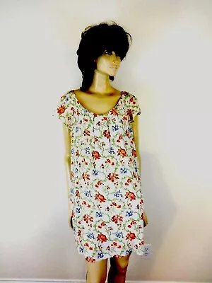 Zara Floral Print Silk Short Sleeve  Shift Dress Size M • $60