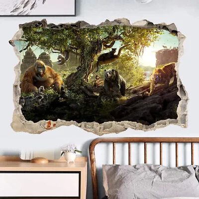 £11.99 • Buy Jungle Book Broken Hole In Wall Vinyl Sticker Movie Childrens Mowgli Baloo Decal
