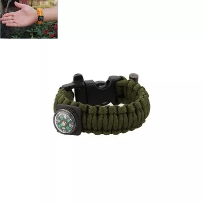 9 Black Heavy Duty Military Spec 550 Paracord Outdoor Emergency Bracelet 9.8Feet • $4.25