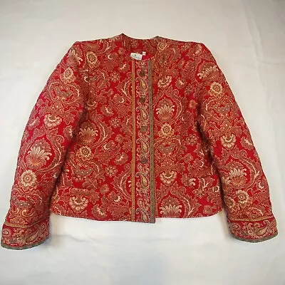 Vera Bradley Quilted Lined Jacket Medium Red Windsor Pattern • $24.99