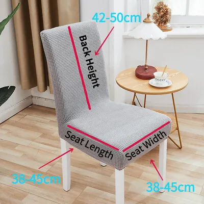£4.29 • Buy 19 Colors Dining Chair Seat Covers Stretch Chair Slipcover Removable Protectors