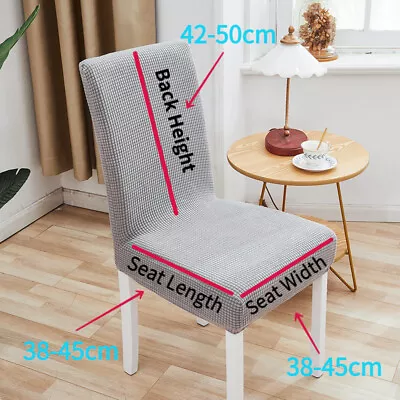 19 Colors Dining Chair Seat Covers Stretch Chair Slipcover Removable Protectors • £4.29