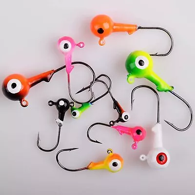 10-50pcs Jig Head Hook Saltwater Fishing Lure Baits Mixed Color Fishing Tackle • £7.19