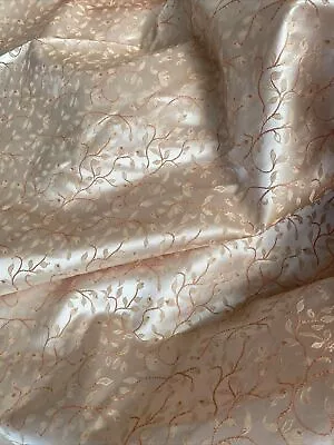 1M Length FLORAL Brocade Jacquard Dress Craft Decor Patchwork Fabric 49  126cm  • £0.99