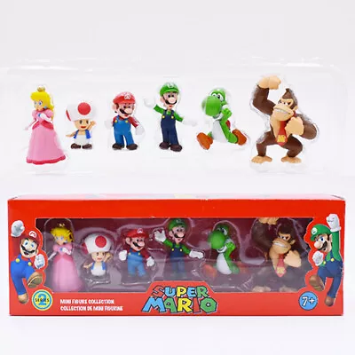 6pcs/Set Super Mario Bros PVC Action Figure Model Collection Toys Figurines Gift • $12.99