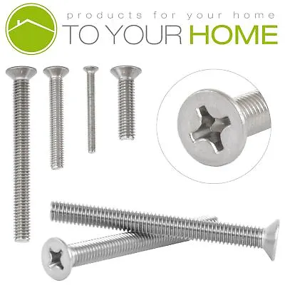 Countersunk M3 Machine Screws A2 Stainless Steel Phillips Head Bolts • £1.91