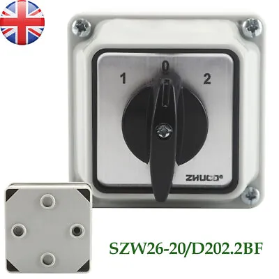 Changeover Switch Universal Rotary Cam Selector Master Switch Exterior Box New • £11.59