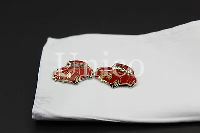 Custom Made New Cufflinks Handmade Car Old Vintage Ford Red Couple Classic Man • $18.99