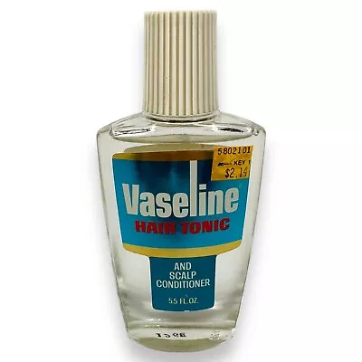 Vintage Vaseline Hair Tonic Scalp Conditioner Glass Bottle 5.5 Oz. Full New • $35.96