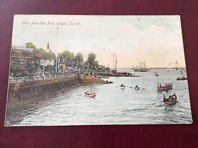 View From The Pier Cowes Isle Of Wight Vintage Postcard C675 • £1.10