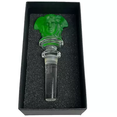 Versace Medusa Green Crystal Rosenthal Bottle Stopper-New Open Box • $55