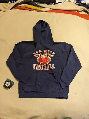 Vintage 80s Russell Made In Usa Ole Miss Rebels Hoodie Sweatshirt Sz M Football  • $29.88