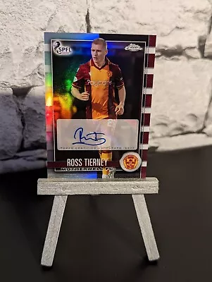 £15 • Buy Topps Chrome SPFL 2022/23 Ross Tierney Auto Refractor Card Motherwell FC RoI Int