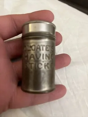 Vintage Metal Colgate & Co Shaving Stick New York USA Metal Cylinder • $3.99