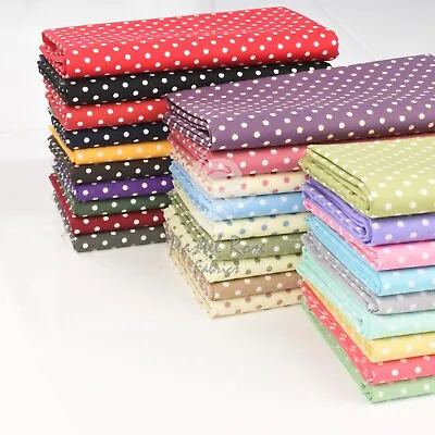 3mm Polka Dots Spots Fabric 100% Cotton | Craft Quilting Clothing Rose & Hubble • £4.75