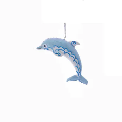 Kurt Adler 4.25  Resin Mermaid Fantasy Dolphin Nautical Christmas Ornament  • $9.88