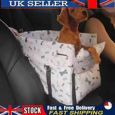 £17.29 • Buy Dog Safe Car Seat Armrest Box Booster Pet Carriers Kennel Bed Bag (Bone) UK
