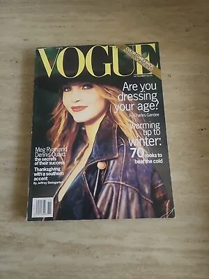 Vintage 1993 November Vogue Magazine - Nadja Auermann Front Cover  • $29.99
