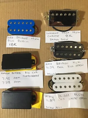 6 OEM Humbucker Pickups As Used On Epiphone Dean Hamer Tested Today • $30
