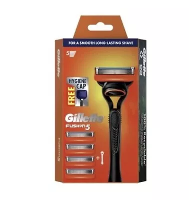 Genuine GILLETTE Fusion5 Razor Handle + 4 Cartridges • $24.95