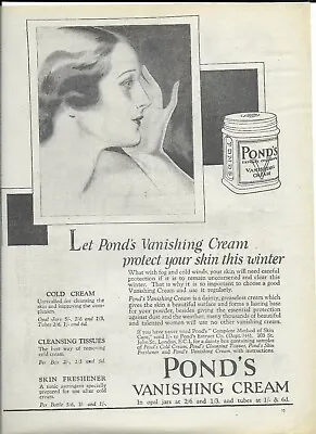 Old Advertisement For Pond's Vanishing Cream • £3.50