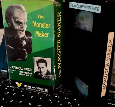 Vhs The MONSTER MAKER 1944 Original VIDEO WAREHOUSE Early PRINT 1985 HTF Rare • $63.96