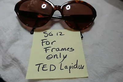 Vintage Signed Ladies' Sunglasses TED LAPIDUS  FRANCE FRAMES  Mod Located Sg 12 • $76
