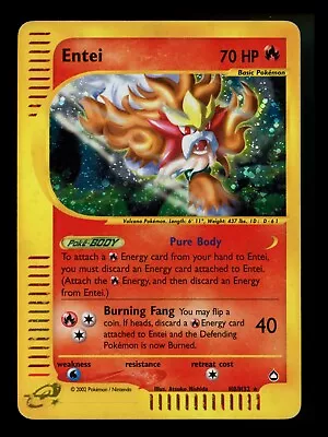 Entei H8/H32 Aquapolis 2002 Holo Rare E-series Pokémon Card TCG • $65