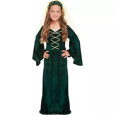 Princess Girls Fancy Dress Medieval Childs Kids Costume Outfit Tudor Book Week • £8.89