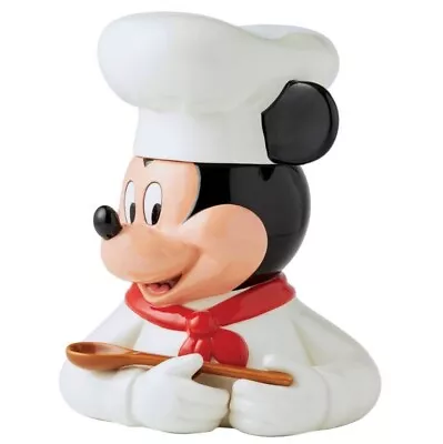 New - Enesco Disney Ceramics Chef Mickey Mouse Cookie Jar 11 Inch Tall 6003743 • $69.99