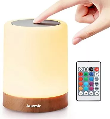 Auxmir Night Light Led Touch Bedside Table Lamp Colour Changing Usb Rechargeable • £14.51