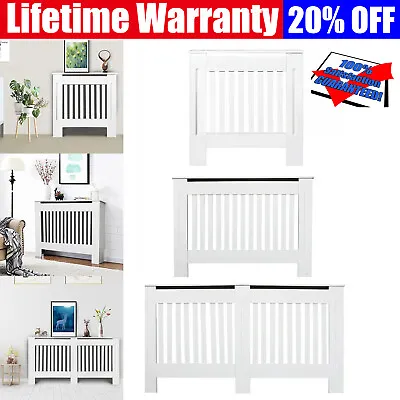 White Wood Radiator Cover MDF Grill Shelf Cabinet Modern Traditional Furniture • £31.53