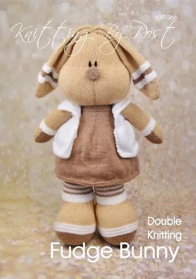 Knitting By Post Fudge The Easter Bunny Rabbit Knitting Pattern A5 Booklet. Toy • £9.99