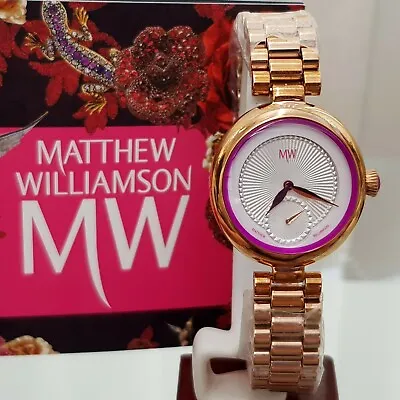 MATTHEW WILLIAMSON MW Ladies Watch Rose Gold Plated RRP New Boxed £189! (A6 • £59.99