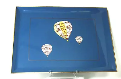 Vintage Otagiri Japan Lacquerware Tray Hot Air Balloons - 14  X 10 3/8  • $24.99