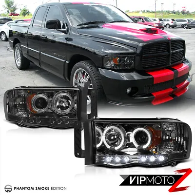 02-05 Dodge RAM 1500 New LH+RH Pair Smoke Projector LED Headlight Signal Lamps • $149.95