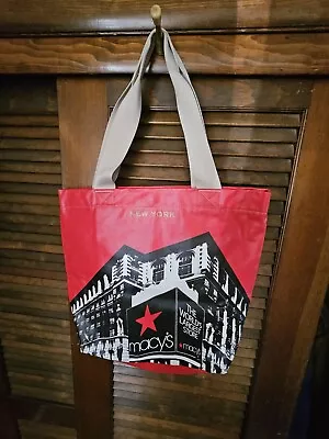  Macy's Heavyweight Vinyl Shopping Bag Tote Corner Store View • $39