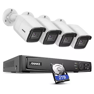 ANNKE 8CH NVR 4K Audio Recording PoE Security IP Camera System H.265+ 2TB IP67 • $259.99