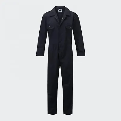 £13.95 • Buy Stud Front MENS BOILER SUIT OVERALL COVERALL MECHANIC COLLEGE WORK NAVY BLUE 