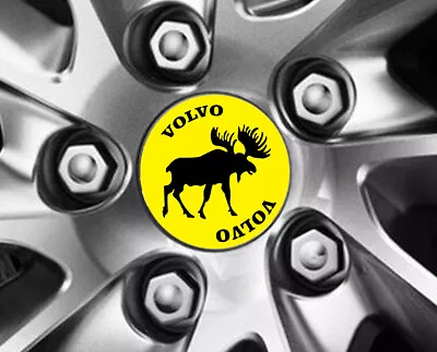 Volvo Wheel Cap Center Sticker Decals 4pcs Moose  56mm / 60mm / 64mm • $8