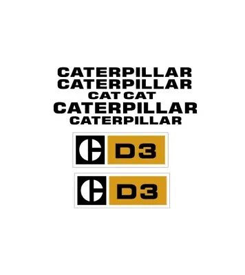 Caterpillar CAT D3 Crawler / Dozer Decals Set Stickers Vinyl 3M Tractor D 3 • $112.70