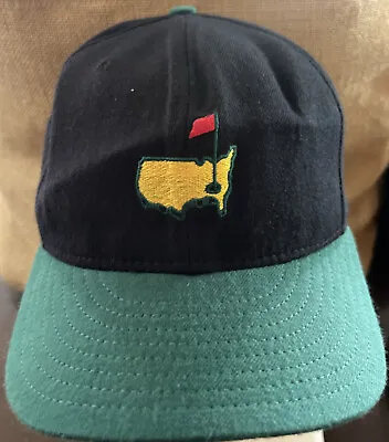 Vintage 90s Masters Golf Fitted Hat 7 3/8 Blue Green • $20