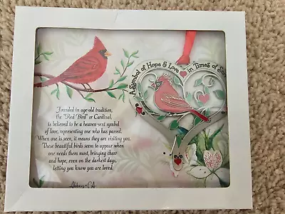 Brand New Abbey + CA A Symbol Of Hope & Love Cardinal Heart Ornament • $9.99