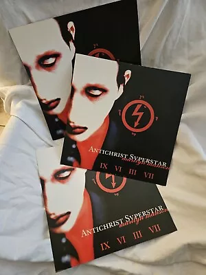 RARE 1996 MARILYN MANSON-Antichrist Superstar FLAT LP Poster 12x12 Dbl Sided NM • $50.82