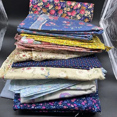 Vintage Fabric 60s 70s Retro Yardage For Quilting Crafts Cranston More 9lbs+ • $52.79