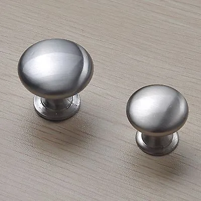 Satin Stainless Steel Kitchen Cabinet Hardware Drawer Handles Cupboard Knobs • £3.49