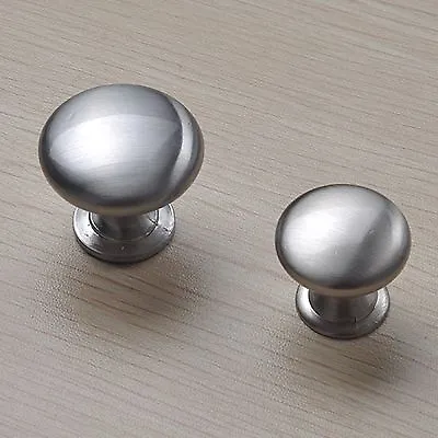 £3.89 • Buy X2 Brushed Stainless Steel Kitchen Cabinet Knobs Drawer Handles Cupboard Knobs 